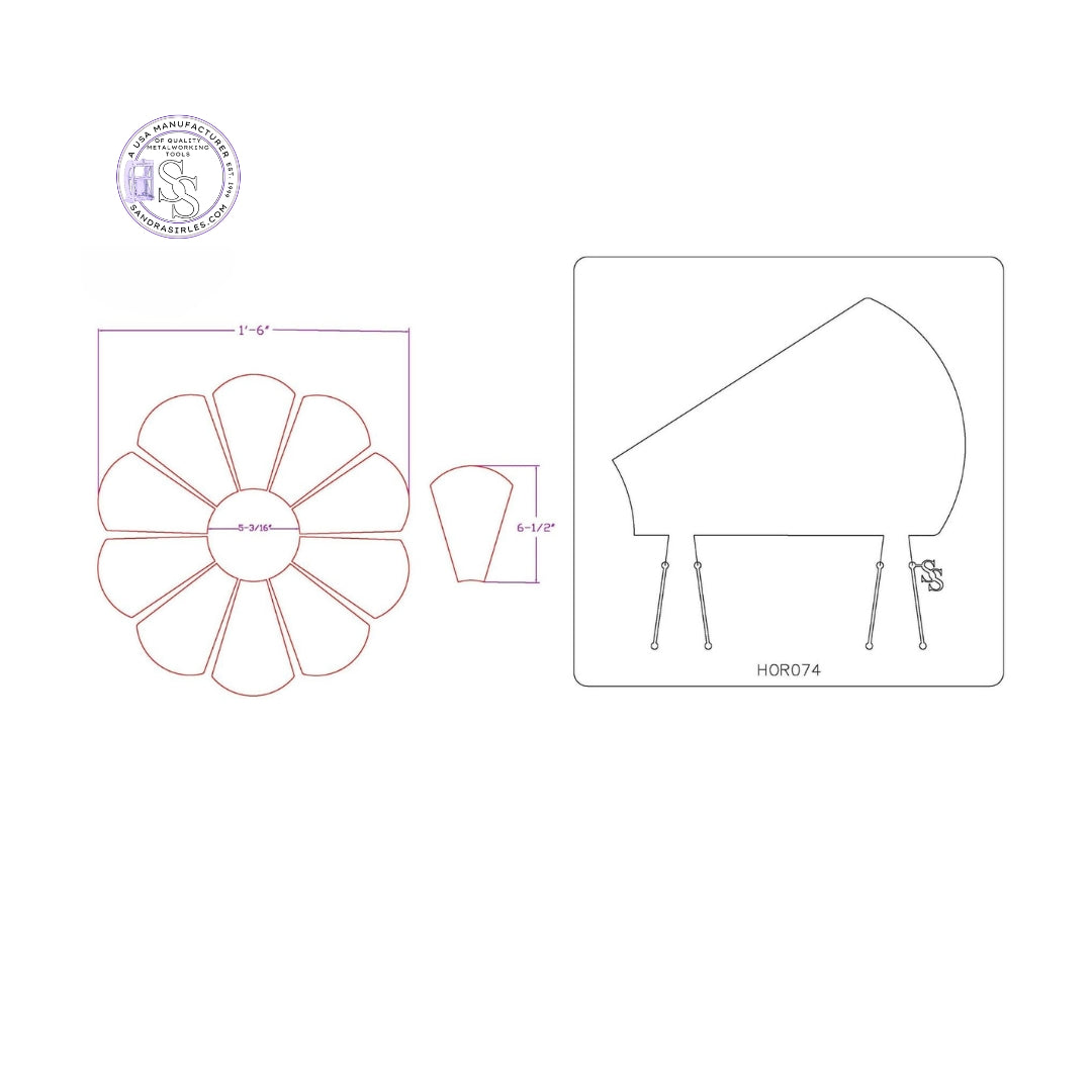 PANCAKE DIE HOR074 HUGE FLOWER PETAL